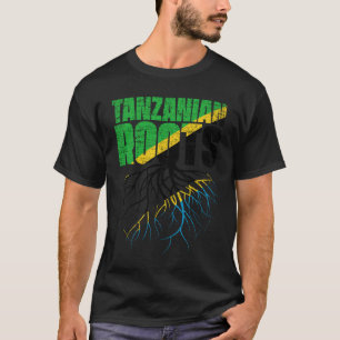 Tanzanian Roots Tanzania Heritage Flagga T Shirt
