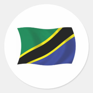 Tanzanias flagga dekal runt klistermärke