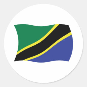 Tanzanias flagga dekal runt klistermärke