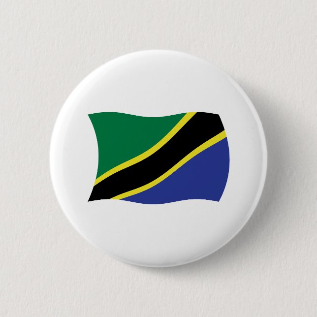 Tanzanias flagga knapp (Framsida)