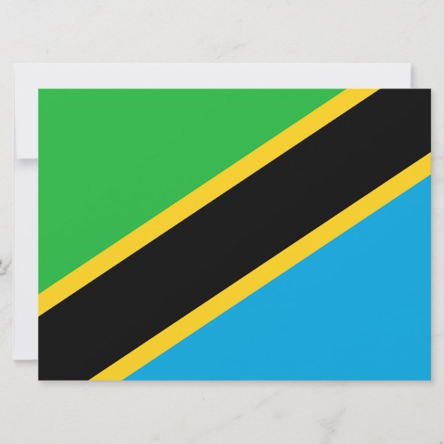 Tanzanias flagga kort (Framsida)