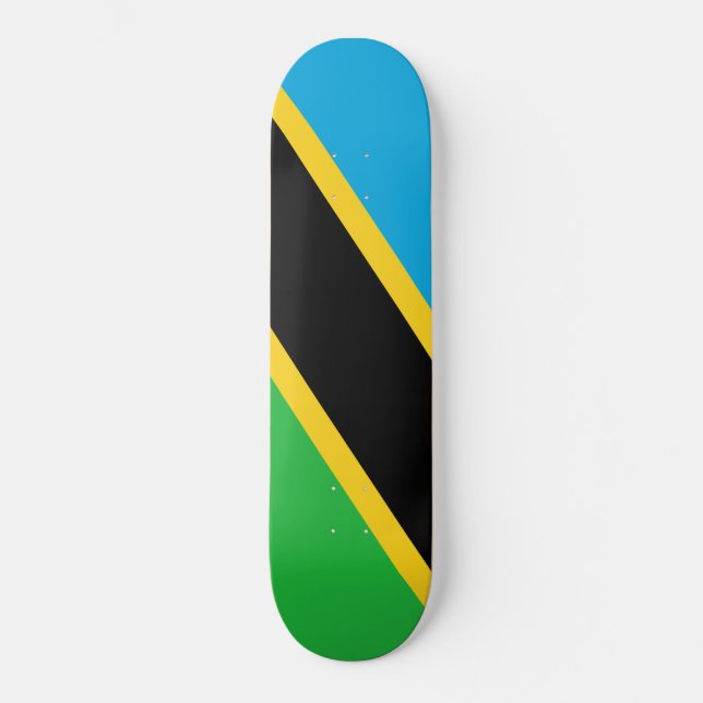 Tanzanias flagga mini skateboard bräda 18,5 cm (Framsida)