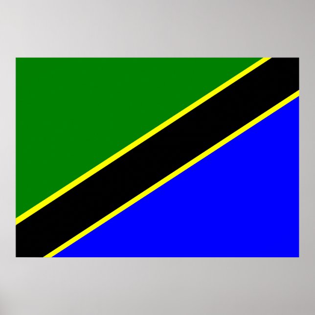Tanzanias flagga poster (Framsidan)