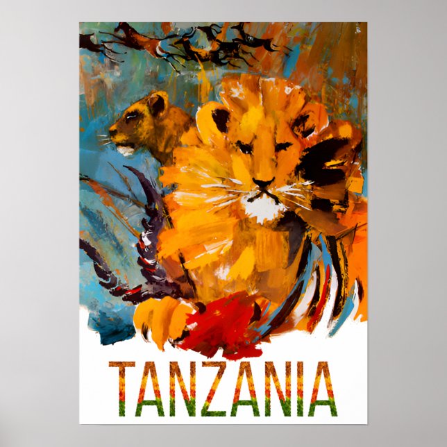 Tanzanias reseaffisch poster (Framsidan)