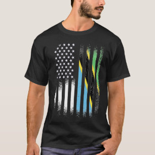 Tanzanisk Amerikansk Patriot Uppvuxen Land USA Fla T Shirt