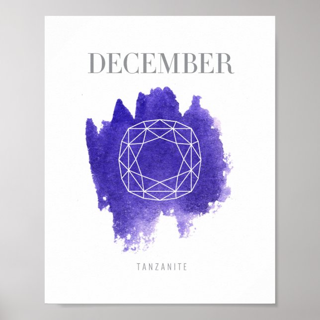 Tanzanite Birthstone December Poster (Framsidan)