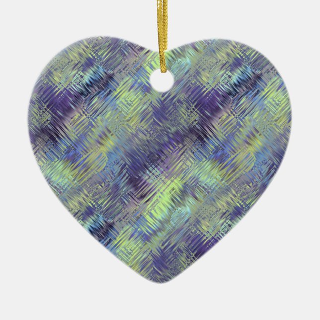 Tanzanite Blue Liquid Mönster Julgransprydnad Keramik (Framsidan)