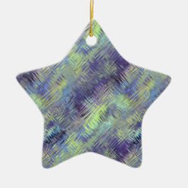 Tanzanite Blue Liquid Mönster Julgransprydnad Keramik