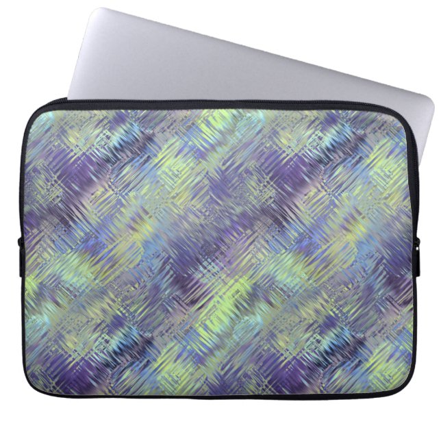 Tanzanite Blue Liquid Mönster Laptop Sleeve (Framsidan)
