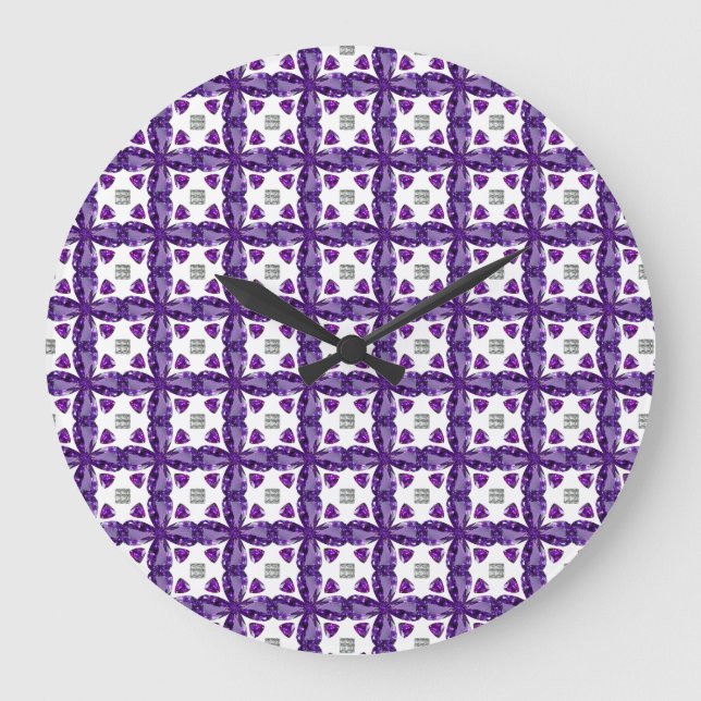 Tanzanite Diamond Art, Lila Stor Klocka (Framsida)