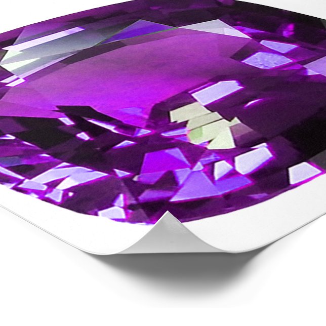Tanzanite Gemstone-Lila Poster (Hörn)