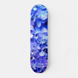 Tanzanite hydrangeas, blåblommor av lila magenta old school skateboard bräda 18 cm