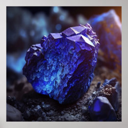 Tanzanite Ore Makro Poster - Metamorphic Sten