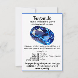 Tanzanitkristallkort Inbjudningar