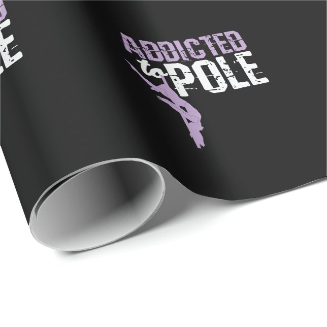 Tanzen "Addicted to Pole" Presentpapper (Rullad Hörn)