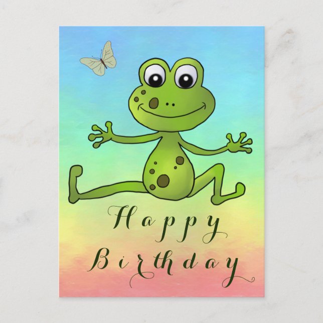 tanzender Frosch   Postkarte Vykort (Framsida)