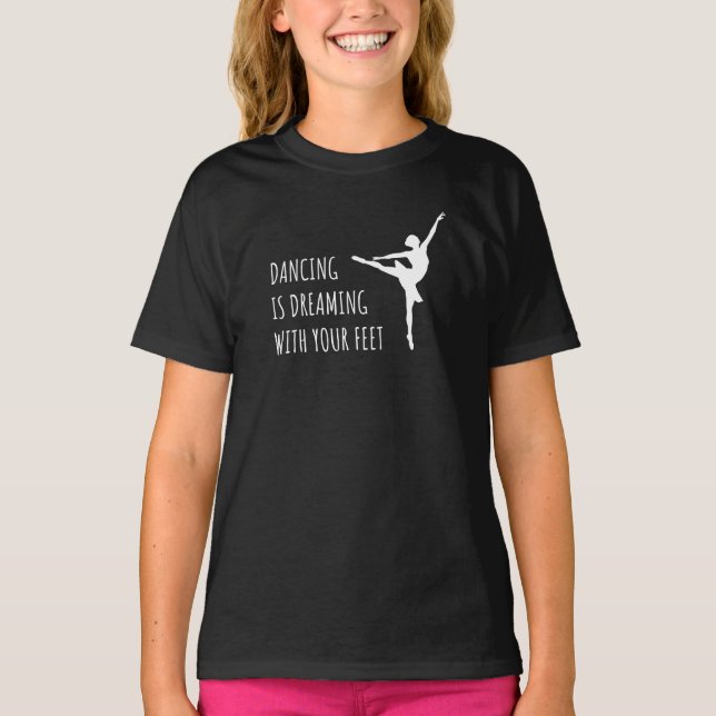 Tänzerin Ballett Träumen Tanzen T Shirt (Framsida)