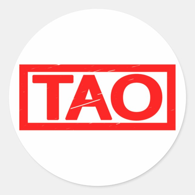 Tao Frimärke Runt Klistermärke (Framsida)
