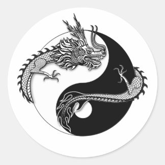 Tao of the Dragon Year Runt Klistermärke