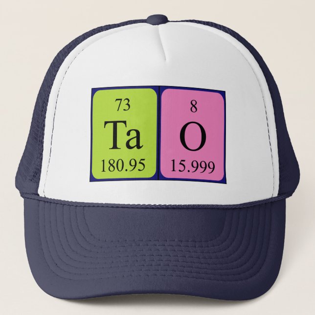 Tao periodiskt bord namn hat keps (Framsida)