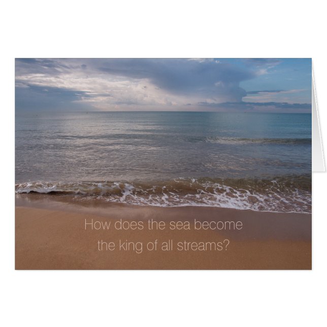 Tao Te Ching Kung av alla strömmar CC0842 Hälsningskort (Framsidan Horizontal)