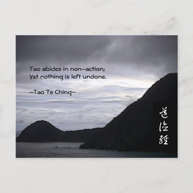 Tao Te Ching No.7 Vykort (Framsida)