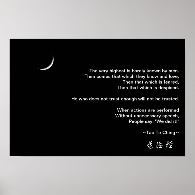 Tao Te Ching No.8 Poster (Framsidan)