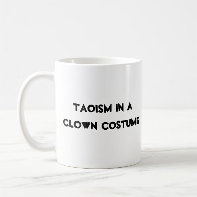 Taoism i en clowndräktmugg kaffemugg (Vänster)