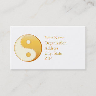 Taoism Symbol 3,5 tum x 2,0 tum Visitkort