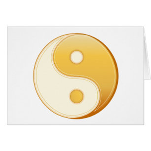 Taoism Symbol 5-tums x 7-tums gratulationskort Hälsningskort