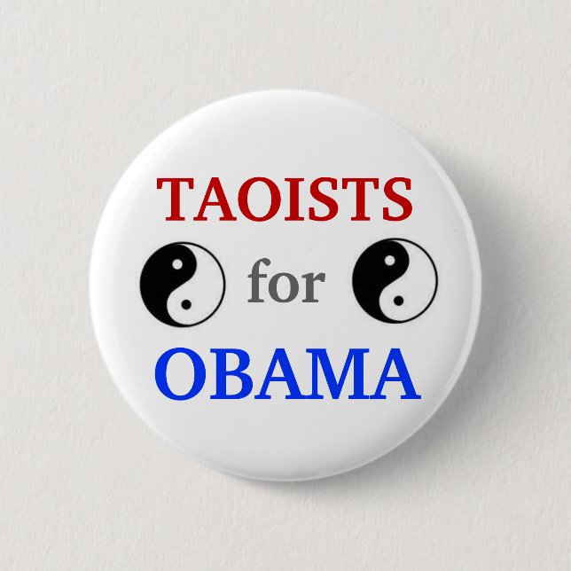 Taoists för Obama 2012 knäppas Knapp (Framsida)