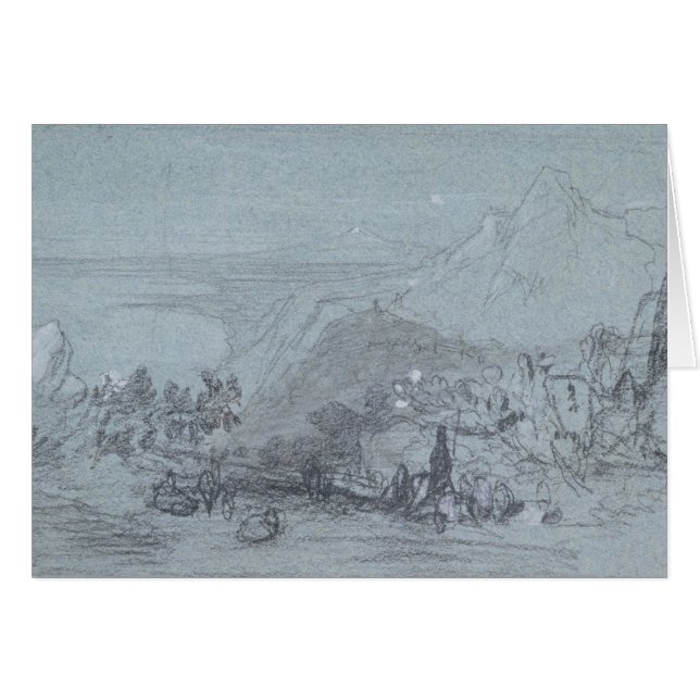 Taormina från "beskådar av Sicily" (krita & Hälsningskort (Framsidan Horizontal)