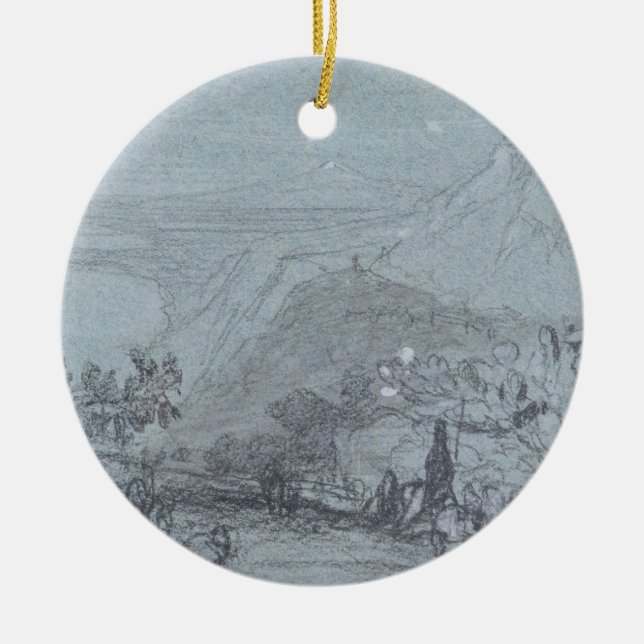 Taormina från "beskådar av Sicily" (krita & Julgransprydnad Keramik (Framsidan)