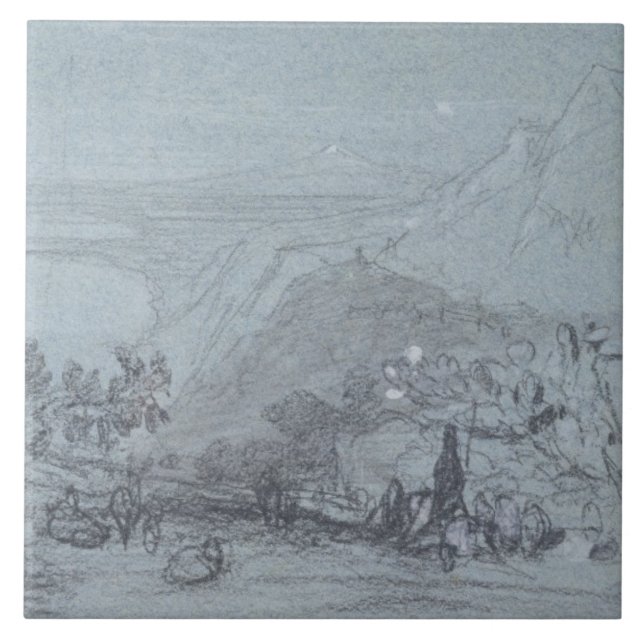 Taormina från "beskådar av Sicily" (krita & Kakelplatta (Framsidan)