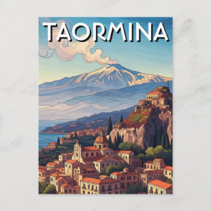 Taormina Italien Mount Etna Vykort
