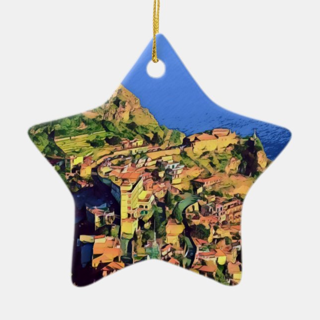 TAORMINA - Sicilien - Julgransprydnad Keramik (Framsidan)