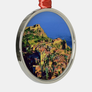 TAORMINA - Sicilien - Julgransprydnad Metall