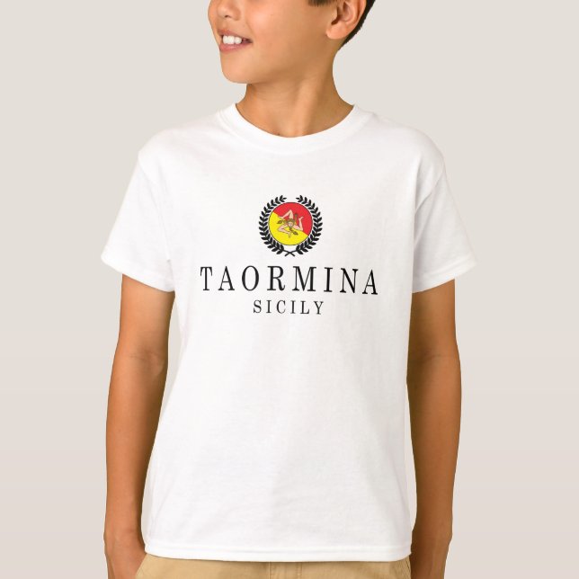Taormina Sicilien T Shirt (Framsida)