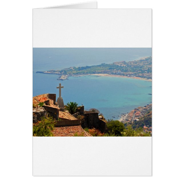 Taormina view 3 hälsningskort (Framsidan)