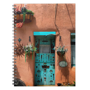 Taos Adobe Blue Door Photo Anteckningsbok