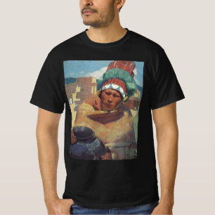 Taos Indian Holding a Vatten Jug by Blumenschein Tee Shirt