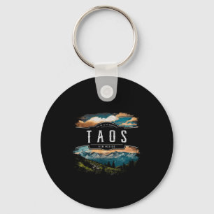 Taos Mountains New Mexico Vandring Utomhus Vintage Nyckelring