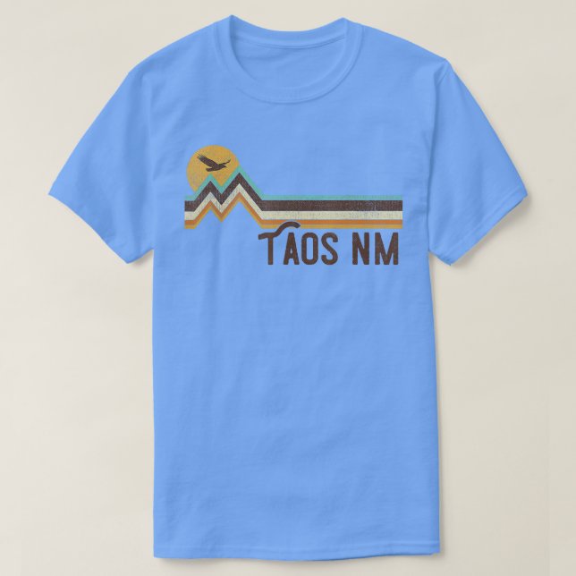 Taos New mexico 70-talets 80-årsjubileum Retro Sti T Shirt (Design framsida)