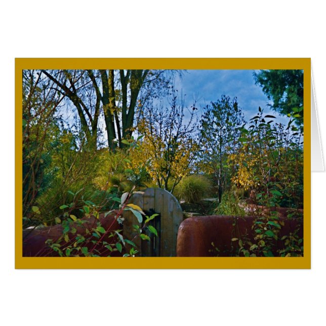 Taos New mexico Courtyard Hälsningskort (Framsidan Horizontal)