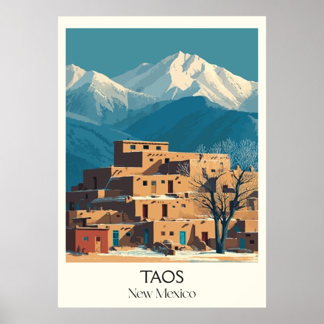 Taos New Mexico Pueblo-by Poster (Framsidan)