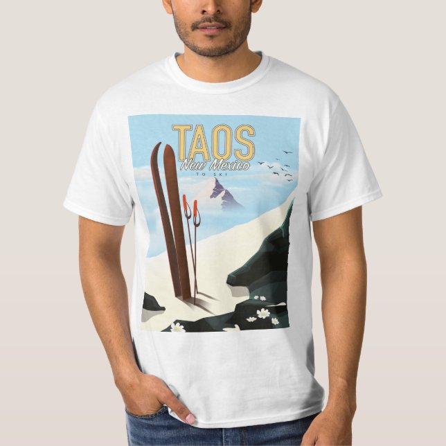 Taos New Mexico skidposter T Shirt (Framsida)