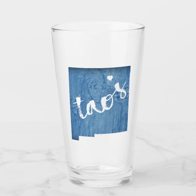 Taos New mexico Wood Grain Glaskopp (Framsida)