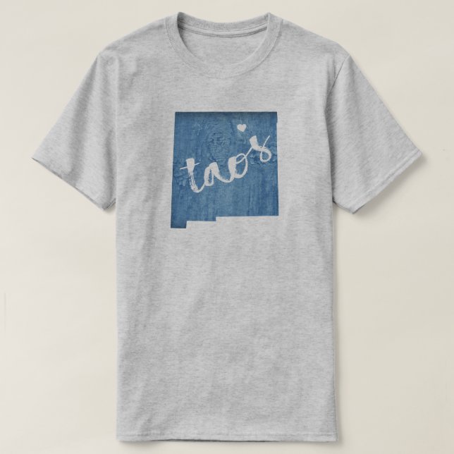 Taos New mexico Wood Grain T Shirt (Design framsida)