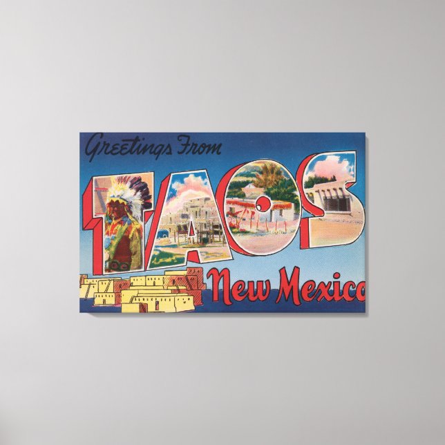 Taos, New MexicoLarge Brev ScenesTaos, NM 2 Canvastryck (Framsida)