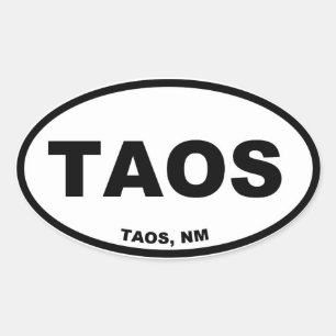 Taos Ovalt Klistermärke